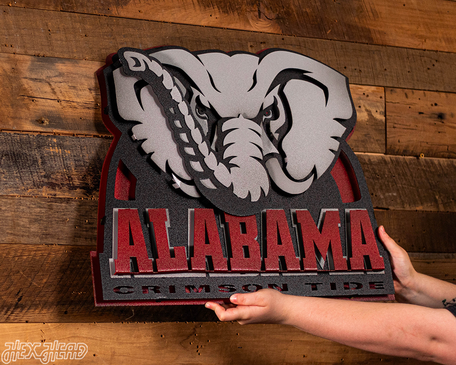 Alabama "Big Al" 3D Vintage Metal Wall Art