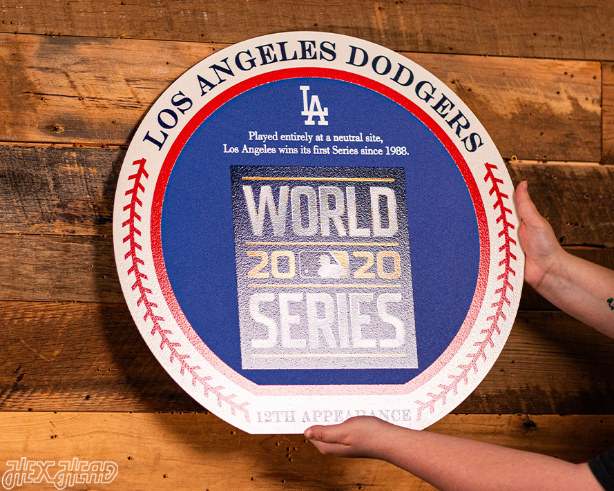 VARSITY Collection- SINGLE Layer Los Angeles Dodgers 2020 World Series Wall Art