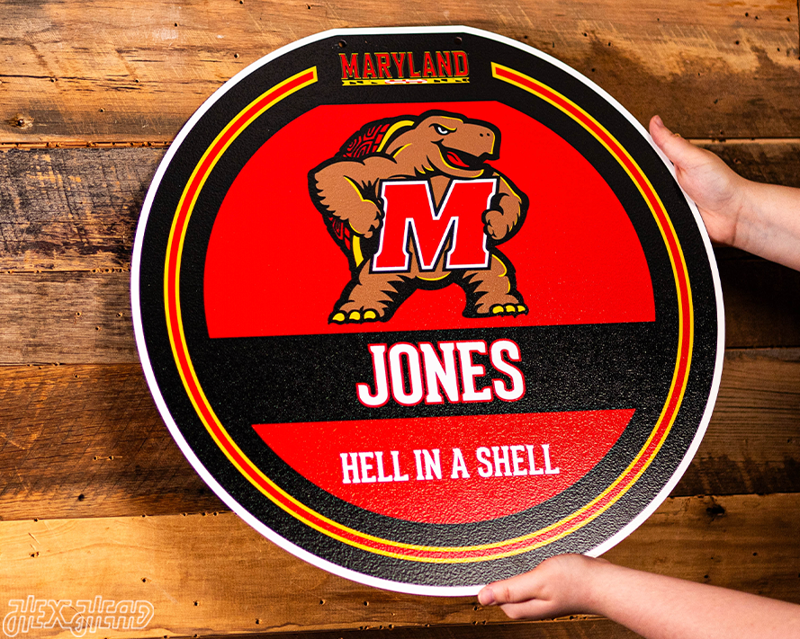 Maryland Terrapins Personalized Monogram Metal Art