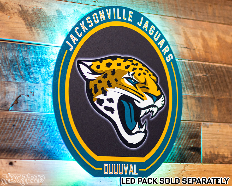 VARSITY Collection- Single Layer Jacksonville Jaguars Metal Wall Art
