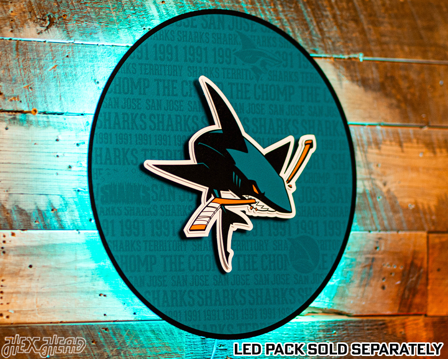 San Jose Sharks CRAFT SERIES 3D Embossed Metal Wall Art