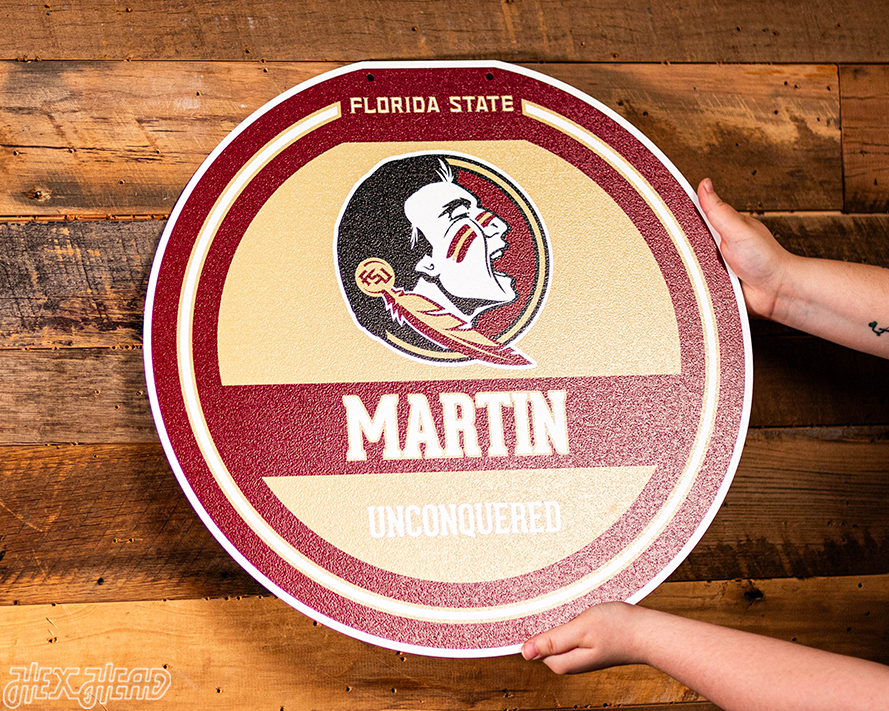 Florida State Seminoles Personalized Monogram Metal Art