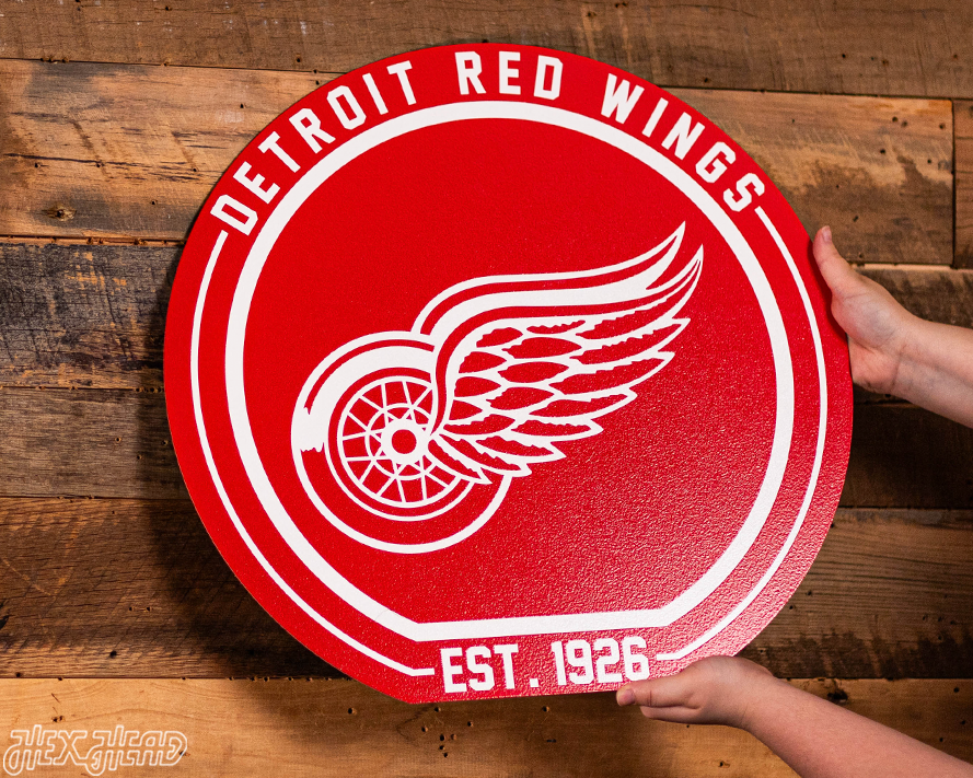 VARSITY Collection- SINGLE Layer Detroit Red Wings Metal Wall Art