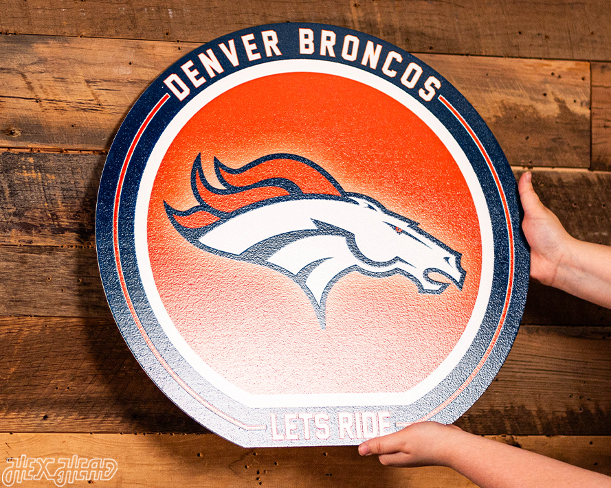 VARSITY Collection- SINGLE Layer Denver Broncos Metal Wall Art
