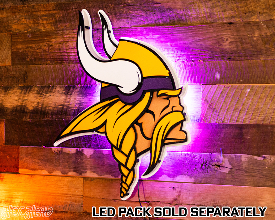 Minnesota Vikings "Norseman" 3D Vintage Metal Wall Art