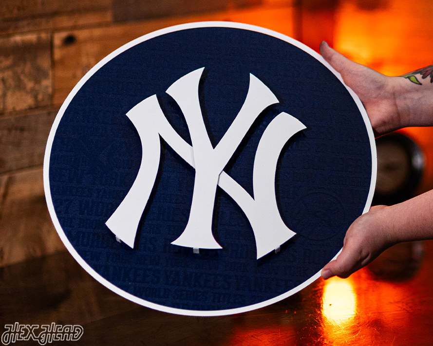 New York Yankees CRAFT SERIES 3D Embossed Metal Wall Art