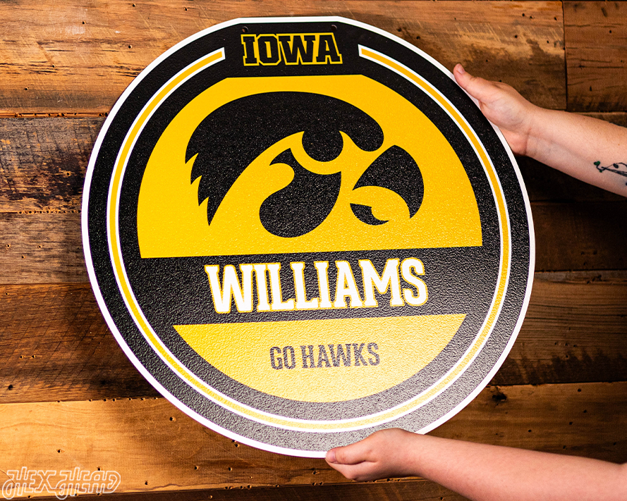 Iowa Hawkeyes Personalized Monogram Metal Art