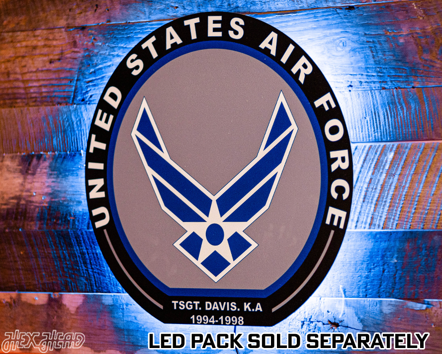 VARSITY Collection- SINGLE Layer United States Air force Metal Wall Art