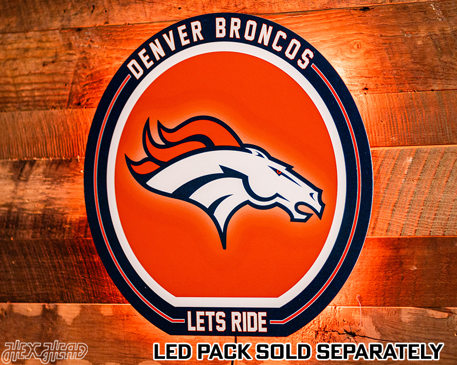 VARSITY Collection- SINGLE Layer Denver Broncos Metal Wall Art