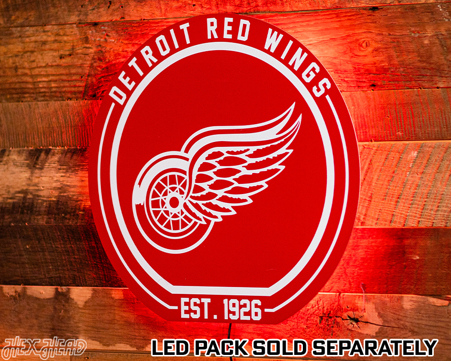 VARSITY Collection- SINGLE Layer Detroit Red Wings Metal Wall Art