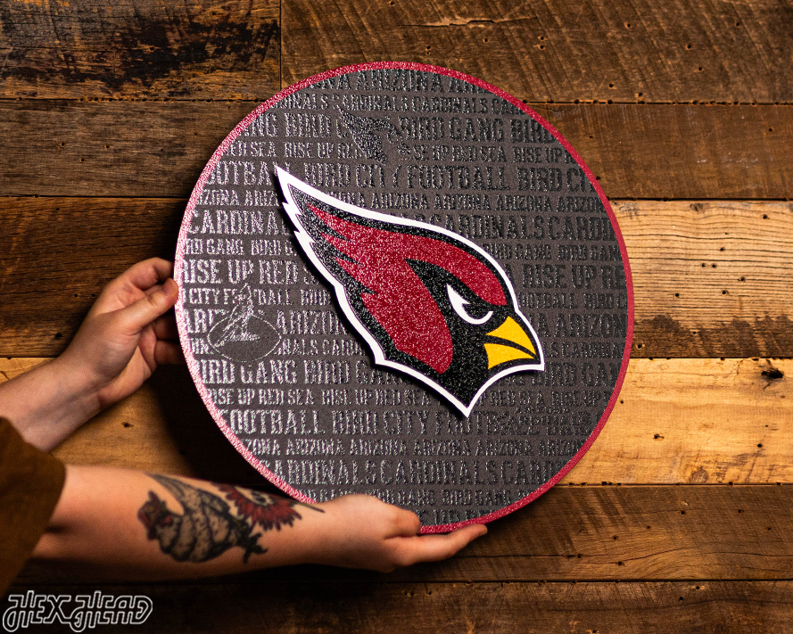Arizona Cardinals CRAFT SERIES 3D Embossed Metal Wall Art