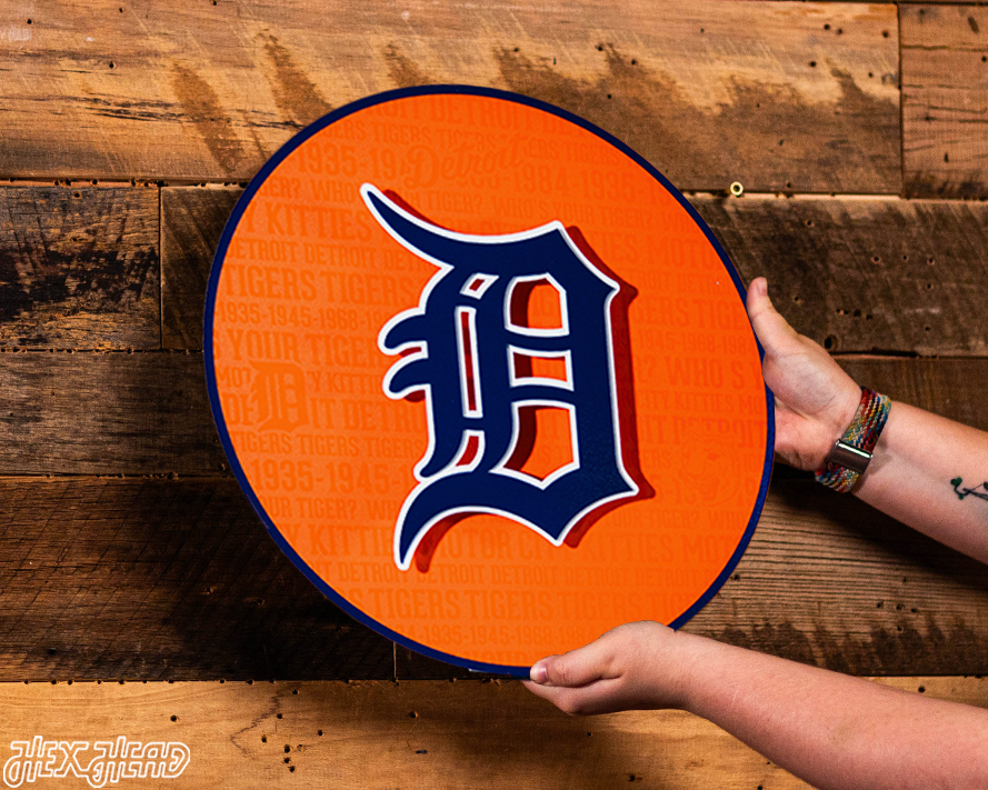 Detroit Tigers CRAFT SERIES 3D Embossed Metal Wall Art