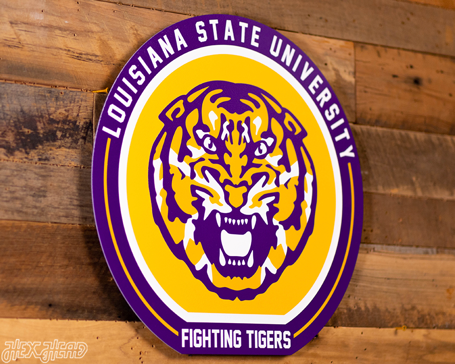 VARSITY Collection- SINGLE Layer LSU Tigers Wall Art