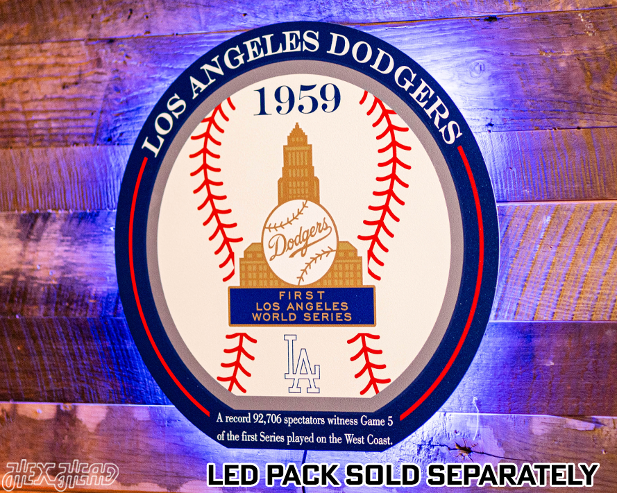 VARSITY Collection- SINGLE Layer Los Angeles Dodgers 1959 World Series Wall Art