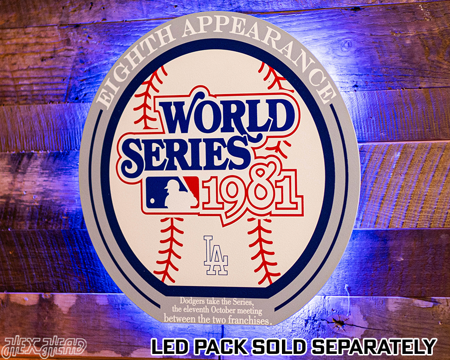 VARSITY Collection- SINGLE Layer Los Angeles Dodgers 1981 World Series Wall Art