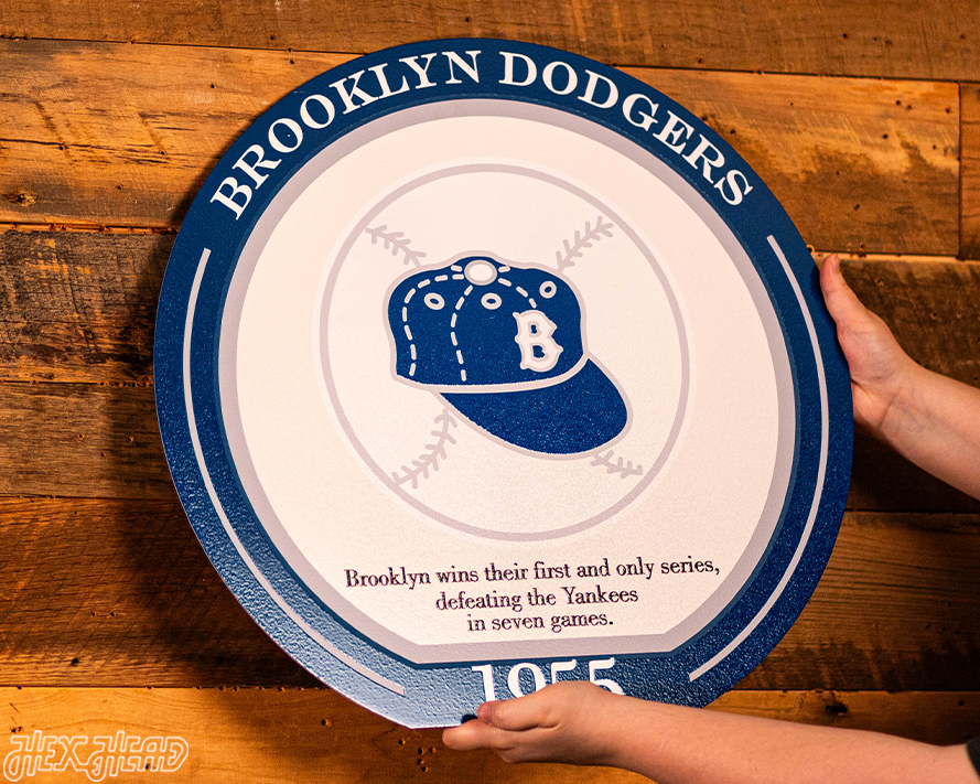 VARSITY Collection- SINGLE Layer Los Angeles Dodgers 1955 World Series Wall Art