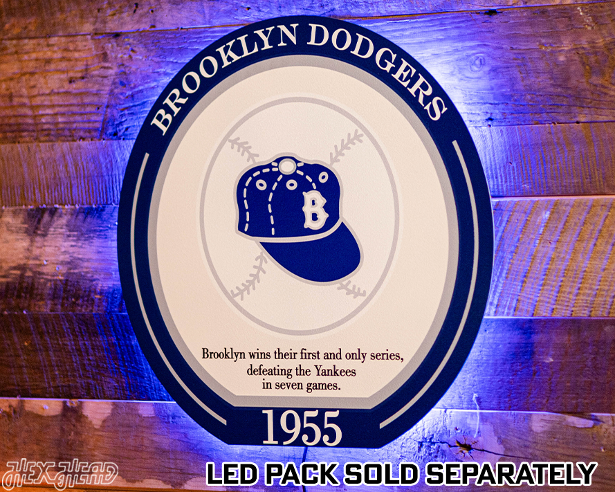 VARSITY Collection- SINGLE Layer Los Angeles Dodgers 1955 World Series Wall Art