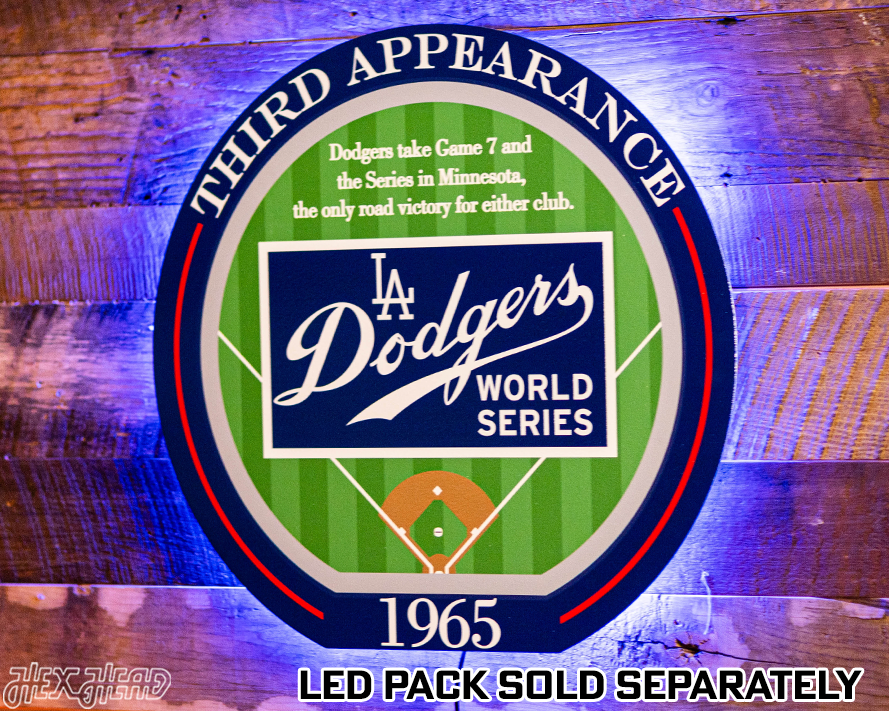 VARSITY Collection- SINGLE Layer Los Angeles Dodgers 1965 World Series Wall Art