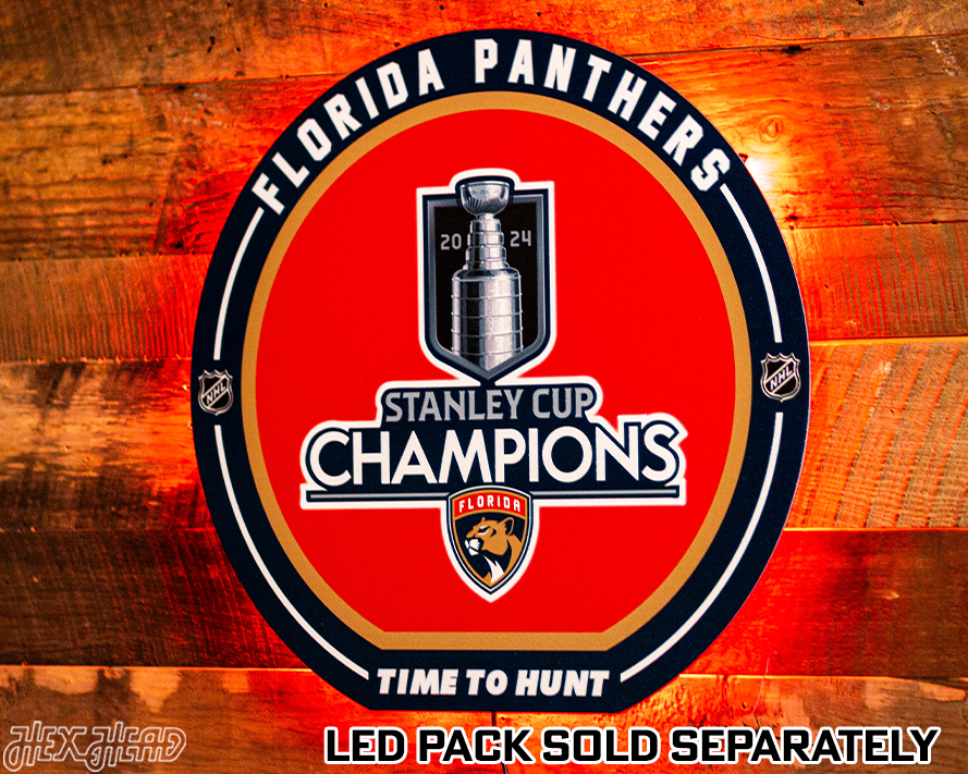 VARSITY Collection- SINGLE layer Florida Panthers 2024 Stanley Cup Champions Metal Wall Art
