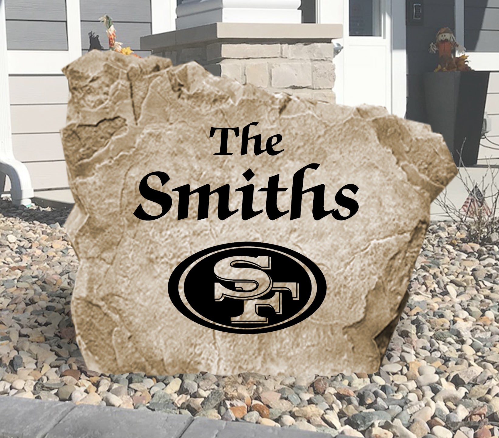 San Francisco 49ers Design-A-Stone Landscape Art Family Name