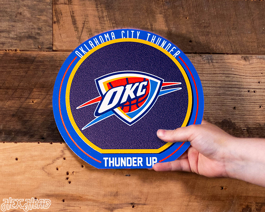 Oklahoma City Thunder "Double Play" On the Shelf or on the Wall Art
