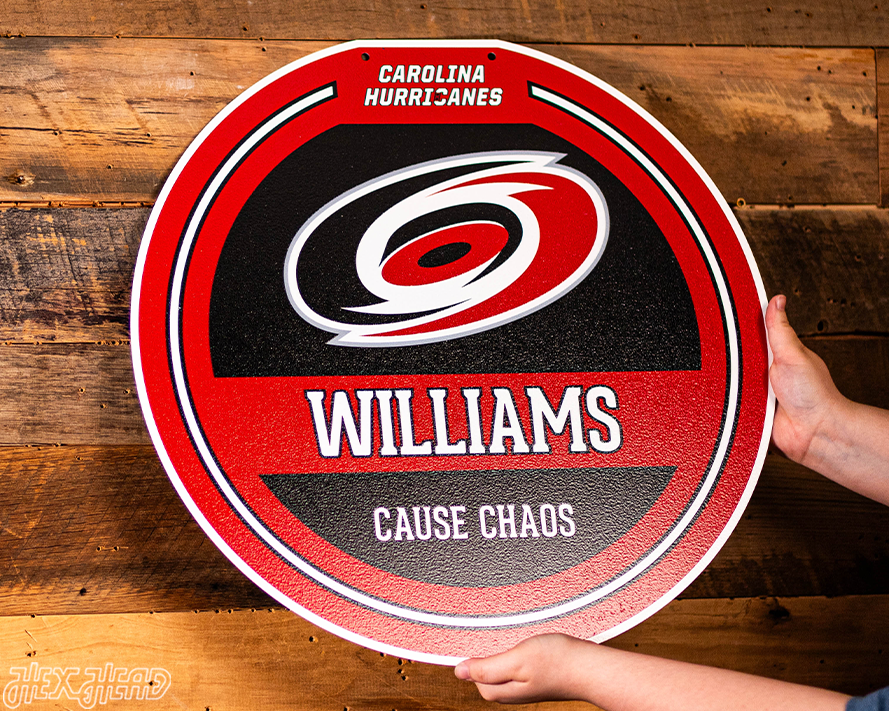 Carolina Hurricanes Personalized Monogram Metal Art