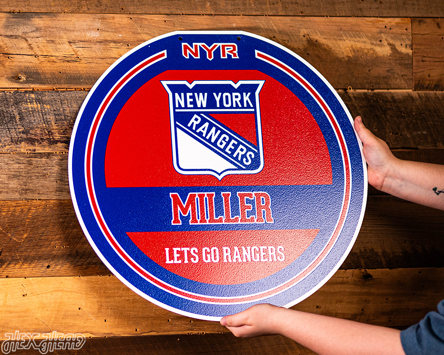 New York Rangers Personalized Monogram Metal Art