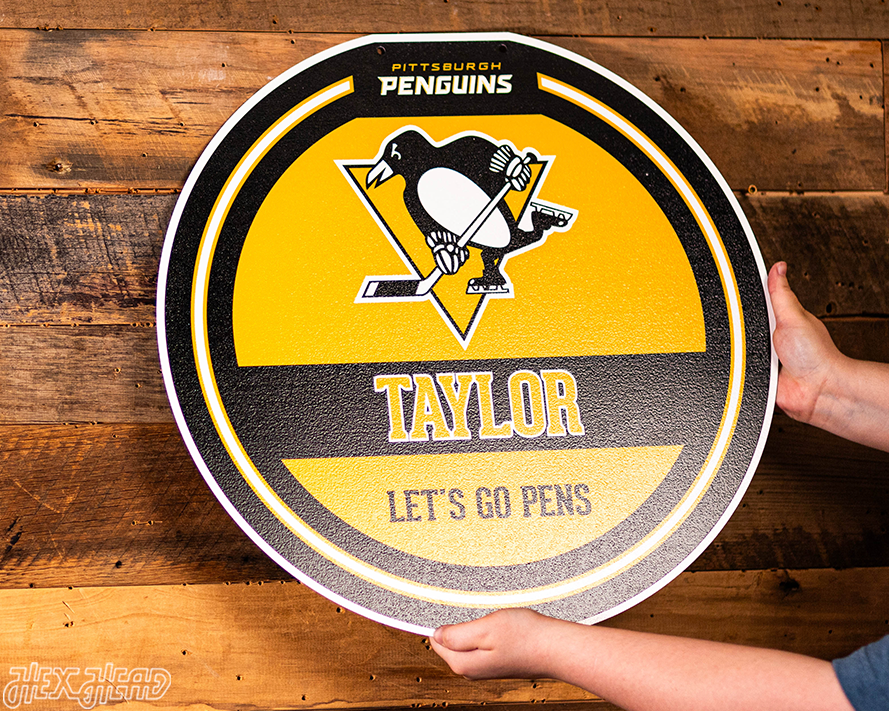 Pittsburgh Penguins Personalized Monogram Metal Art