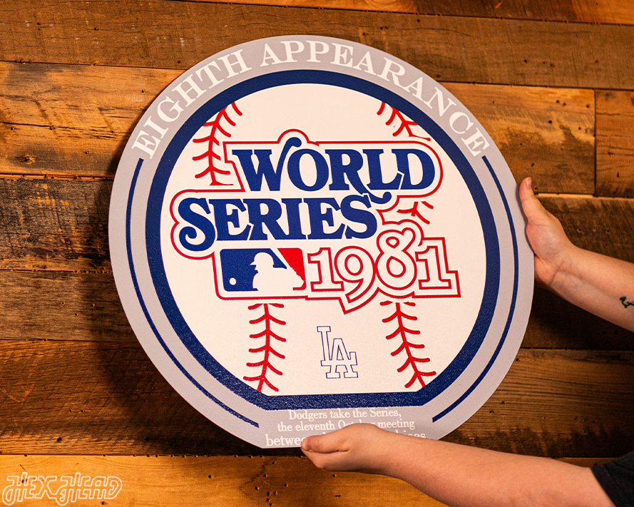 VARSITY Collection- SINGLE Layer Los Angeles Dodgers 1981 World Series Wall Art