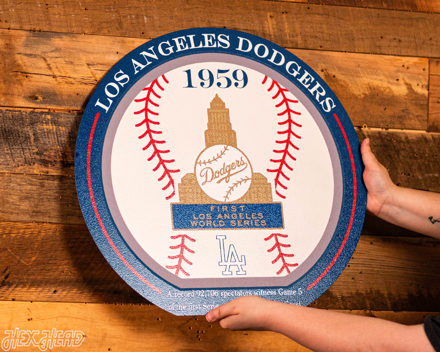 VARSITY Collection- SINGLE Layer Los Angeles Dodgers 1959 World Series Wall Art