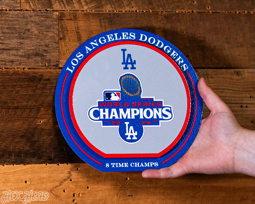Los Angeles Dodgers 2024 World Series "Double Play" On the Shelf or on the Wall Art