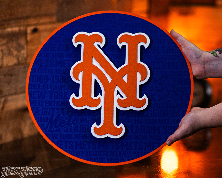 New York Mets CRAFT SERIES 3D Vintage Metal Wall Art