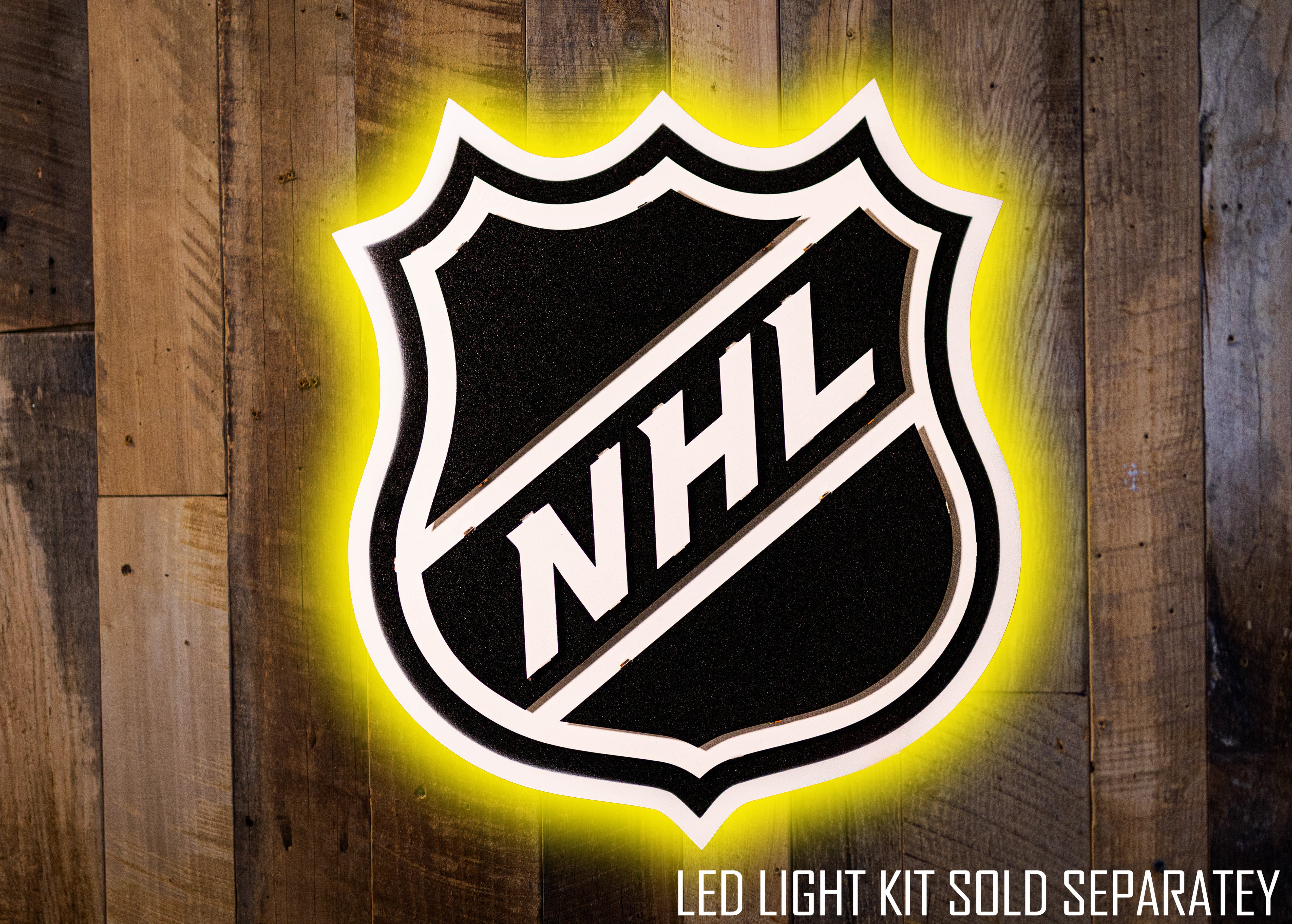 NHL National Hockey League Shield 3D Vintage Metal Wall Art