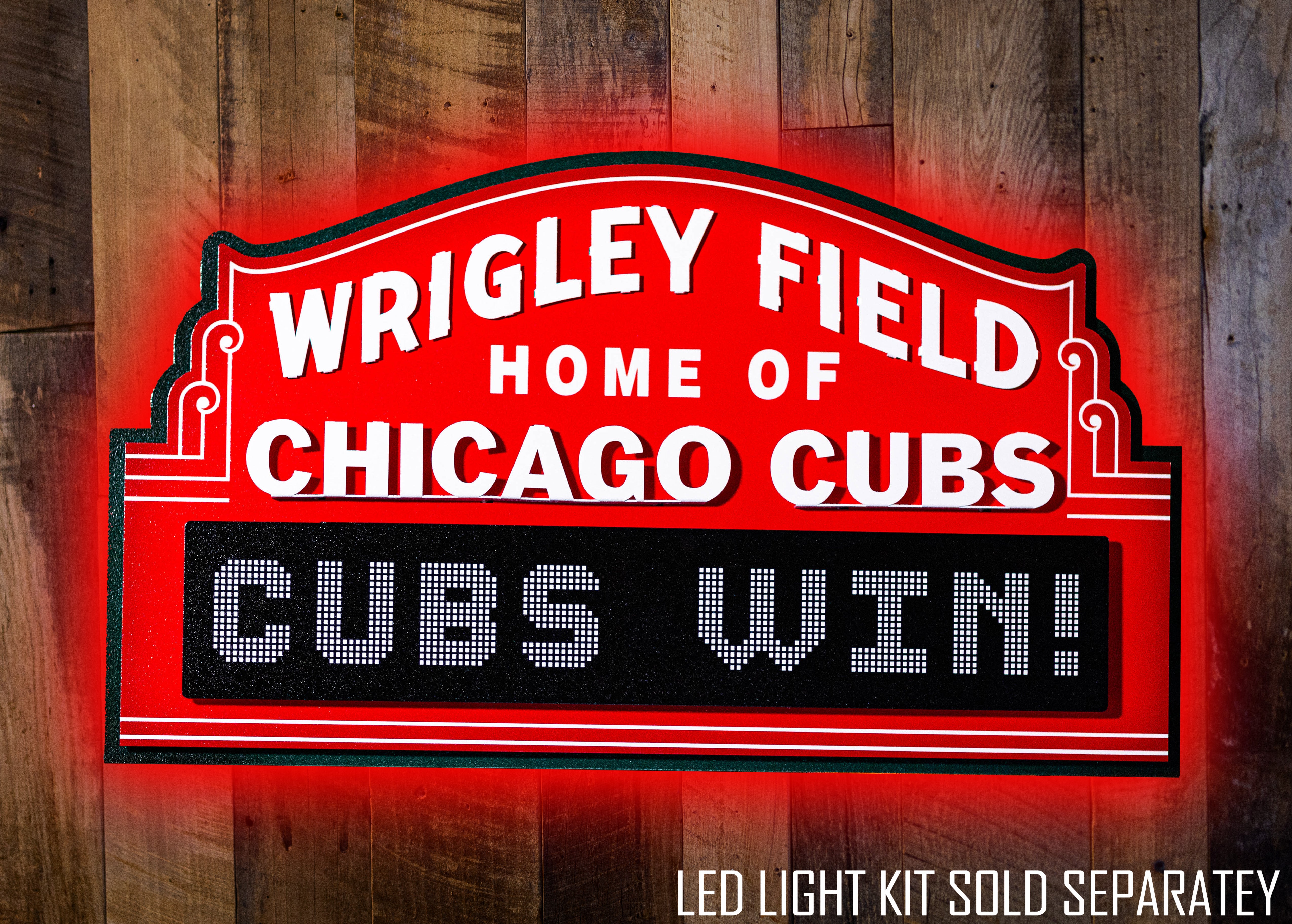 Chicago Cubs Wrigley Field Marquee Metal Wall Art