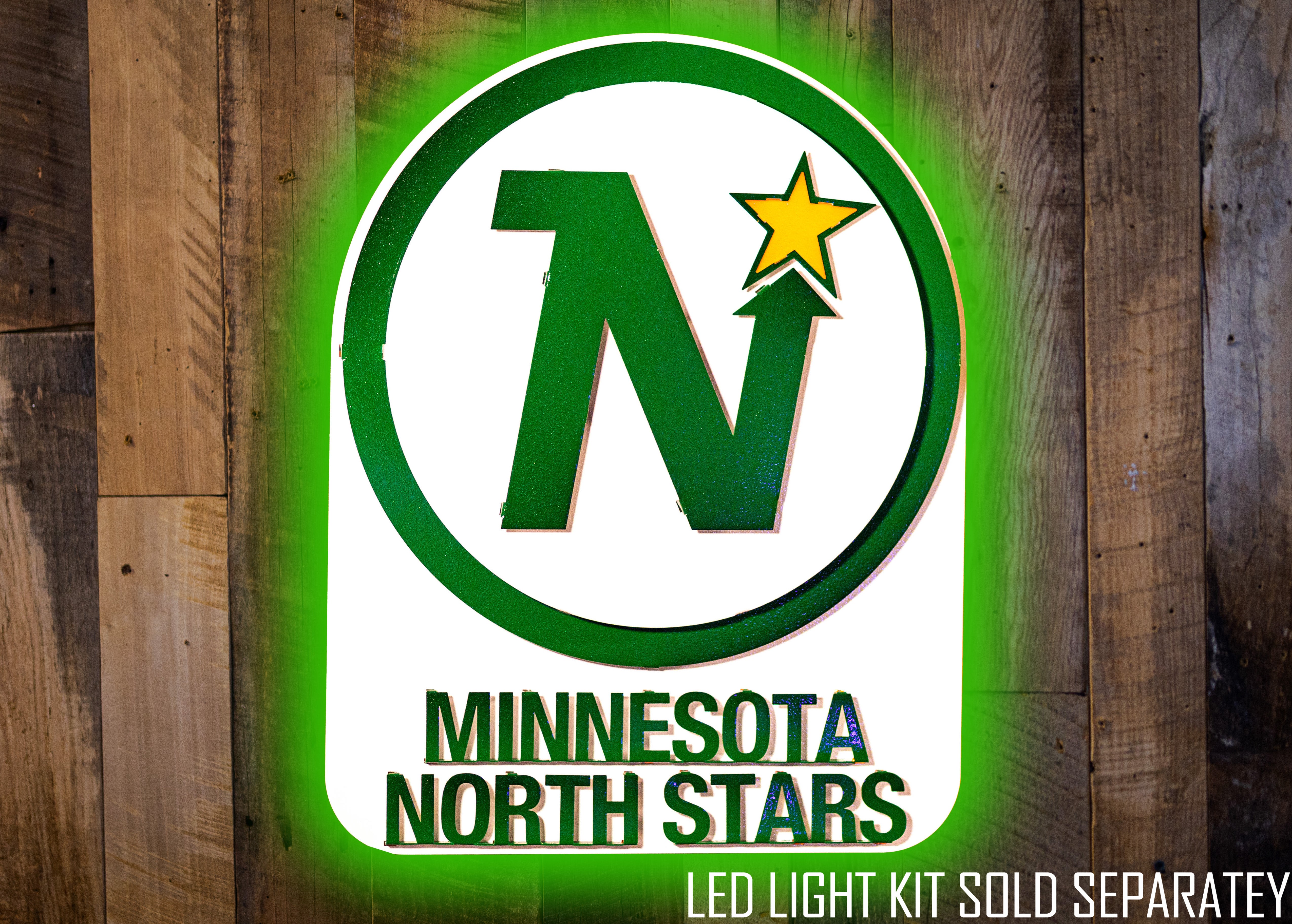 Minnesota North Stars 3D Vintage Metal Wall Art