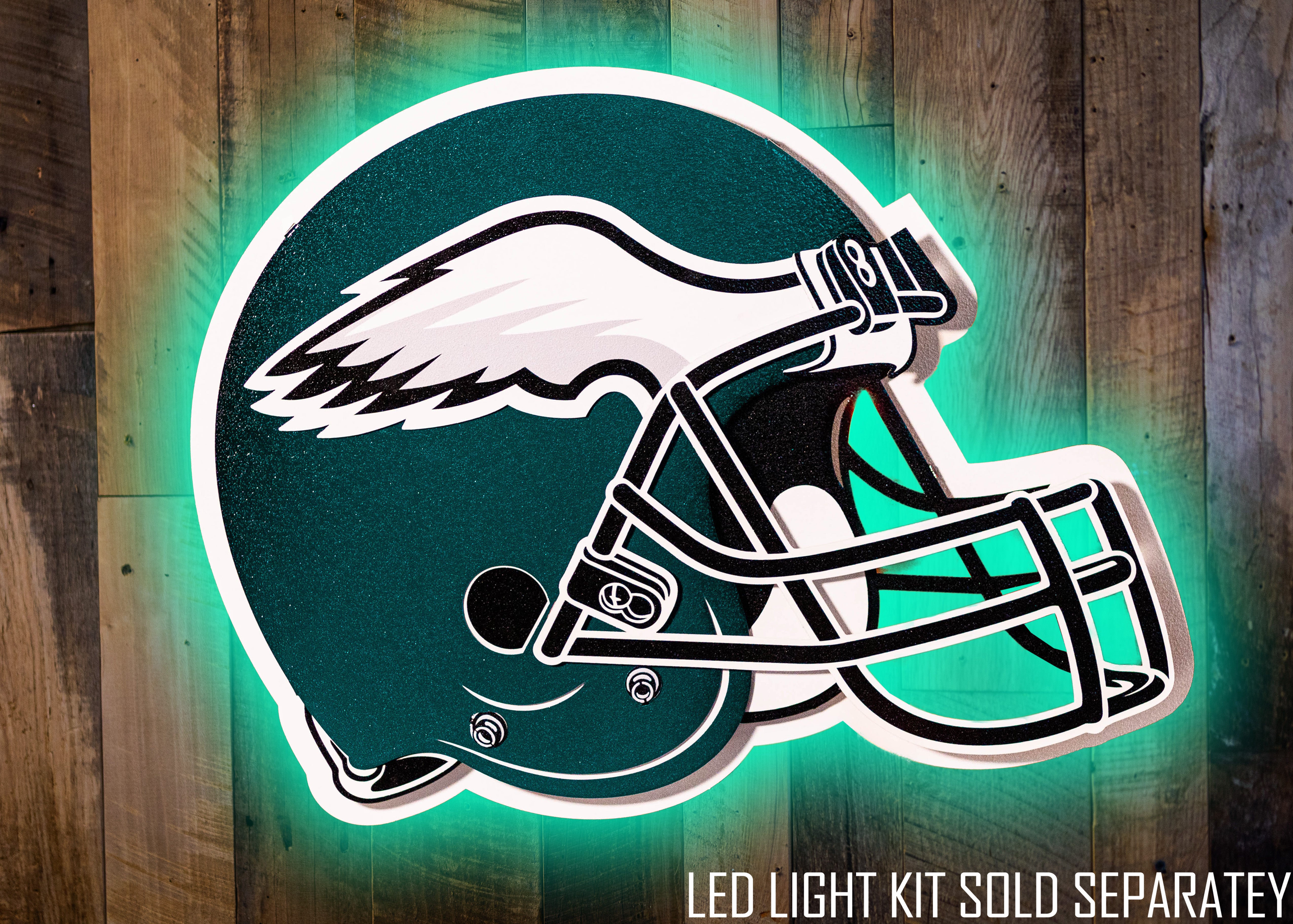 BLITZ Collection - 8 Layer Philadelphia Eagles Helmet 3D Vintage Metal Wall Art