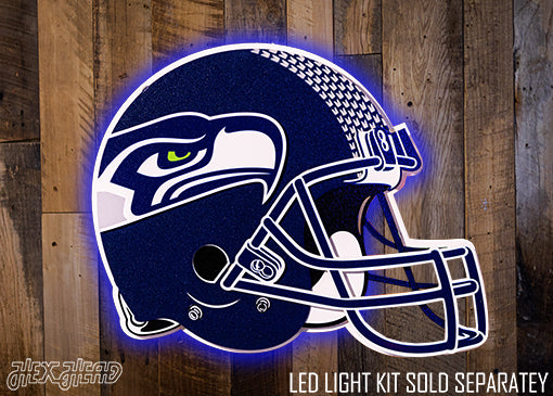 BLITZ Collection - 8 Layer Seattle Seahawks Helmet 3D Vintage Metal Wall Art