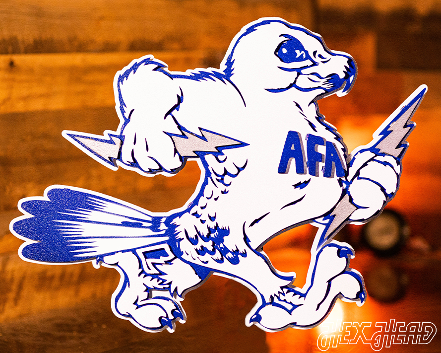 Air Force Academy Vintage Falcon Mascot Metal Wall Art