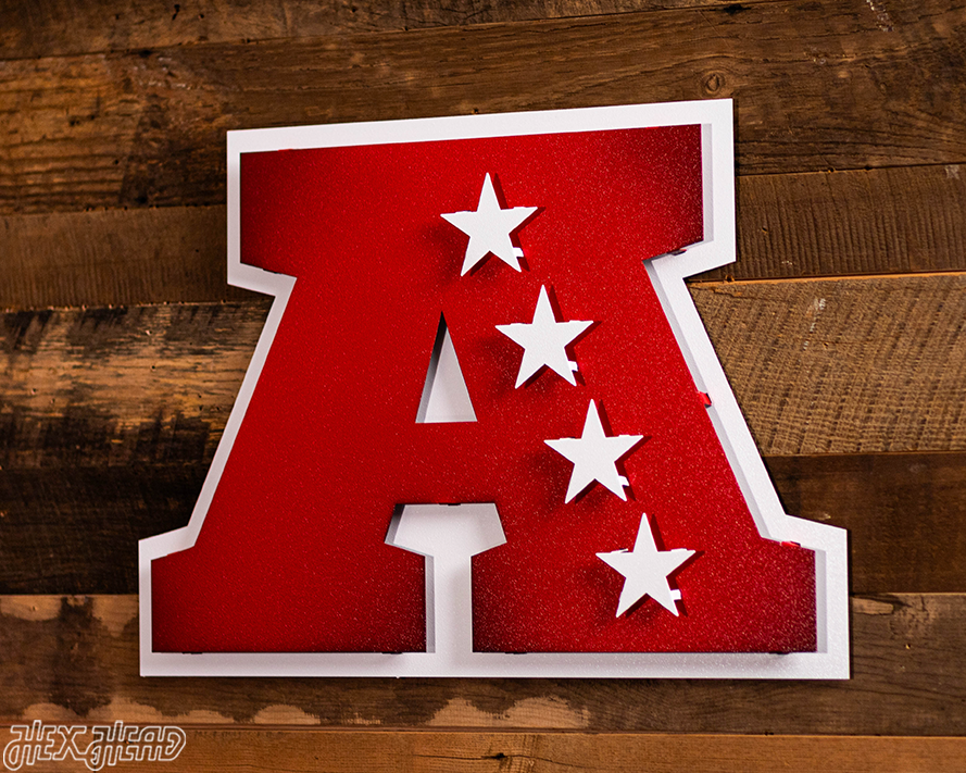 American Football Conference 3D Vintage Metal Wall Art