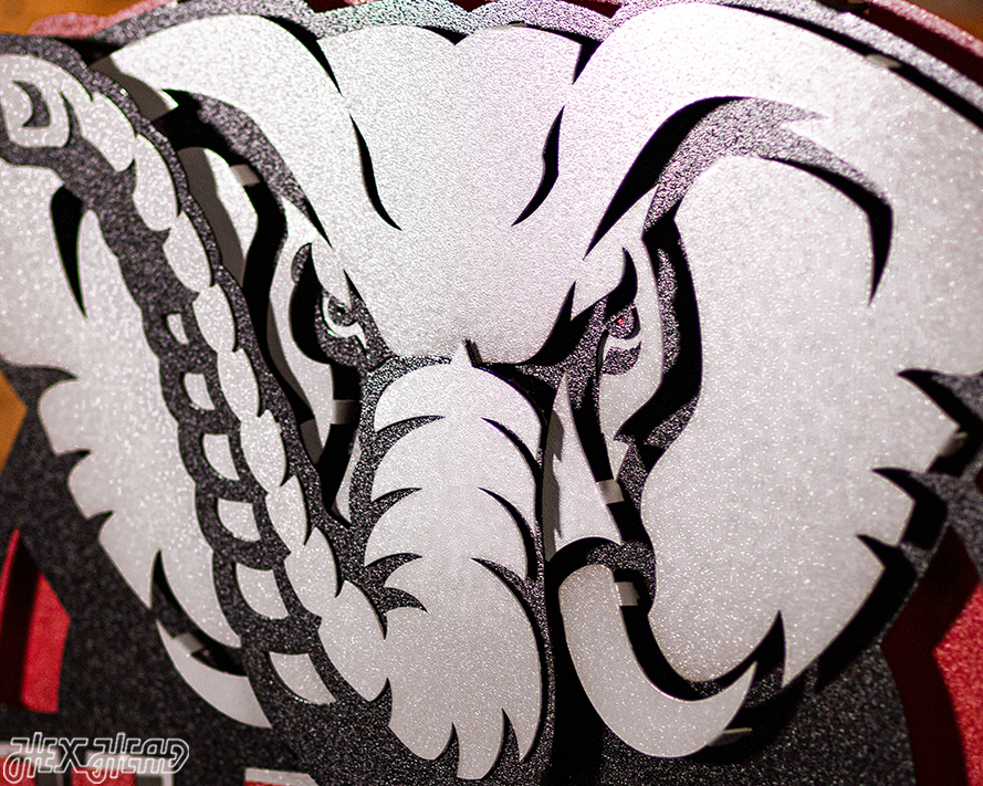 Alabama "Big Al" 3D Vintage Metal Wall Art