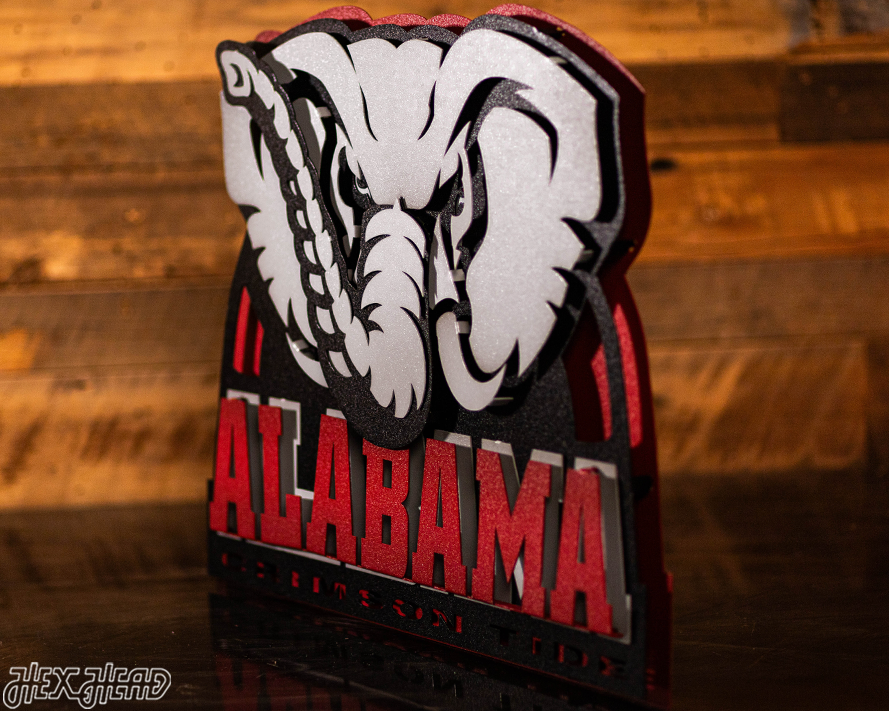 Alabama "Big Al" 3D Vintage Metal Wall Art