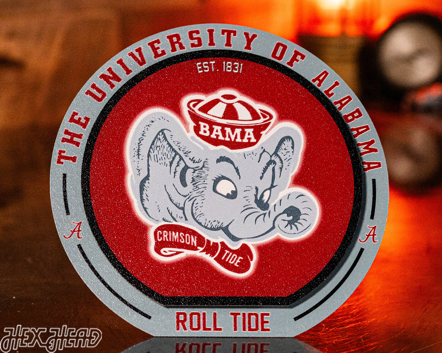 Alabama Crimson Tide "Double Play" On the Shelf or on the Wall Art