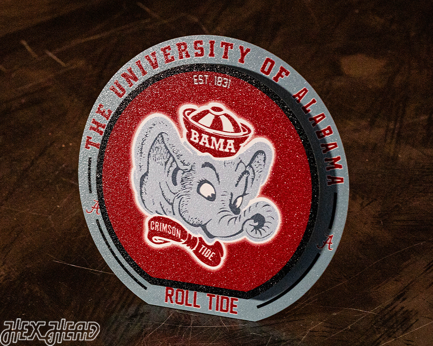 Alabama Crimson Tide "Double Play" On the Shelf or on the Wall Art
