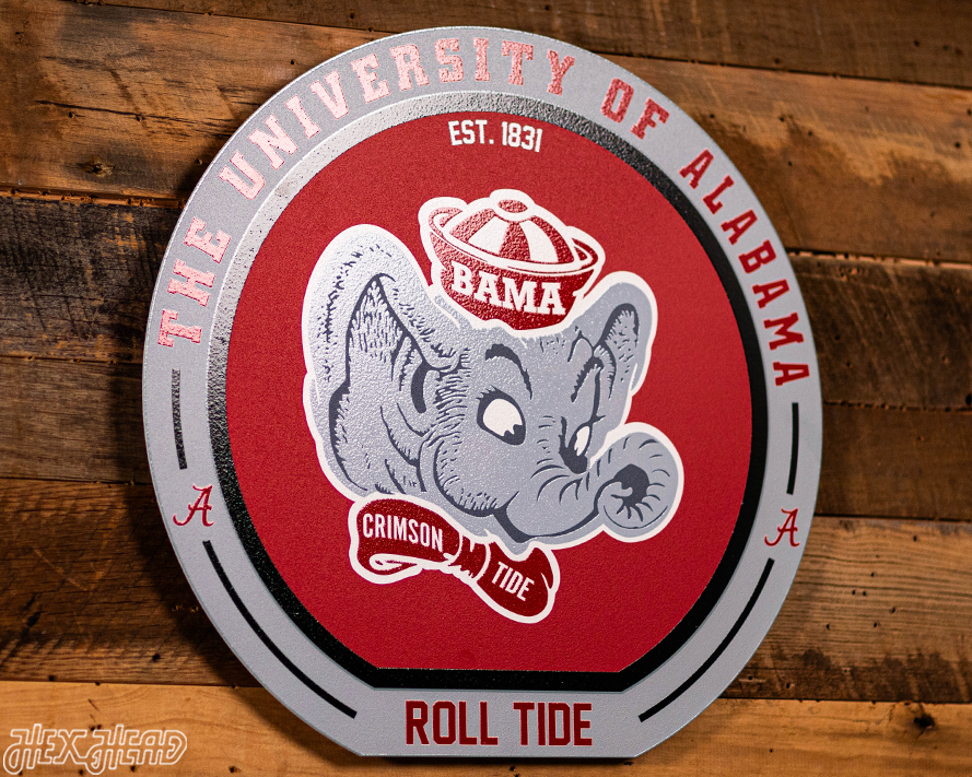 VARSITY Collection- SINGLE Layer Alabama Crimson Tide Metal Wall Art