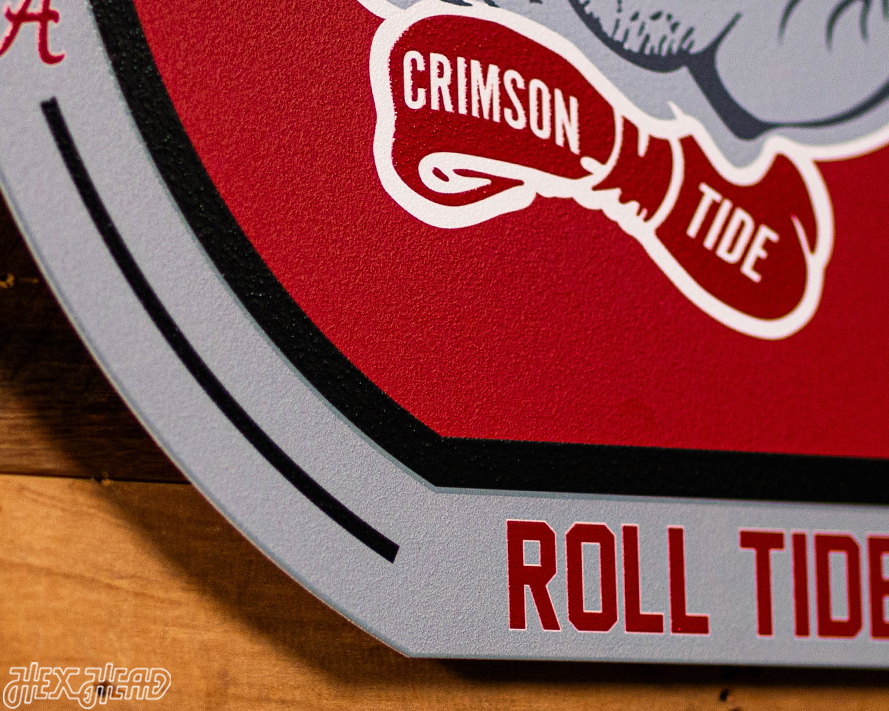 VARSITY Collection- SINGLE Layer Alabama Crimson Tide Metal Wall Art