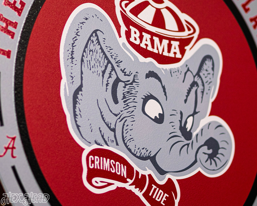 VARSITY Collection- SINGLE Layer Alabama Crimson Tide Metal Wall Art