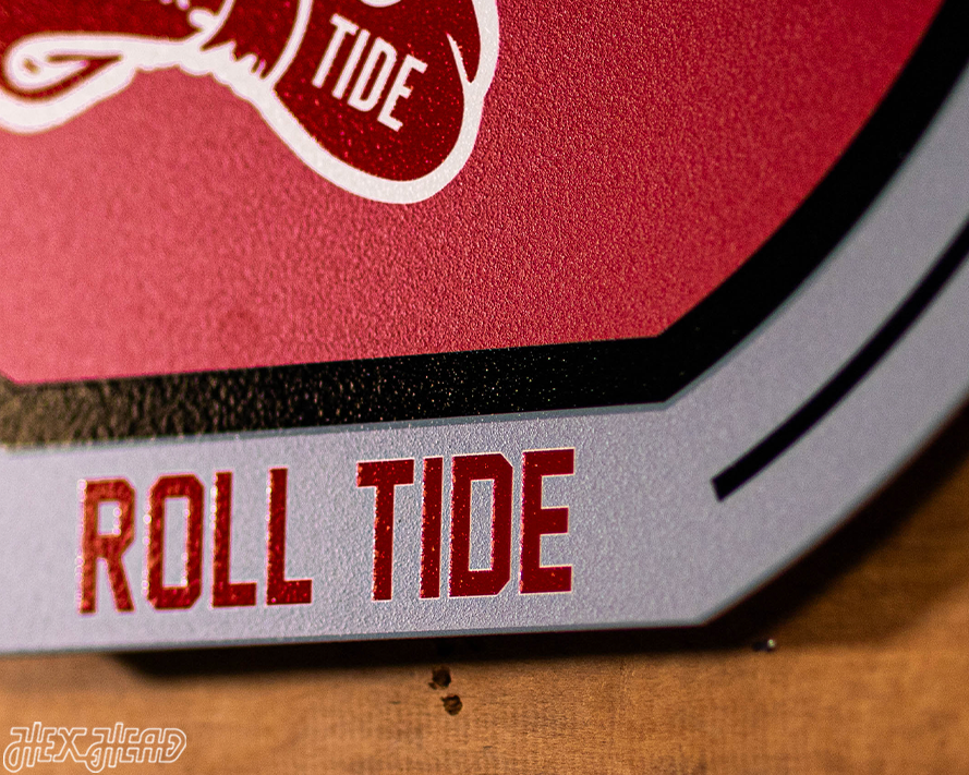 VARSITY Collection- SINGLE Layer Alabama Crimson Tide Metal Wall Art