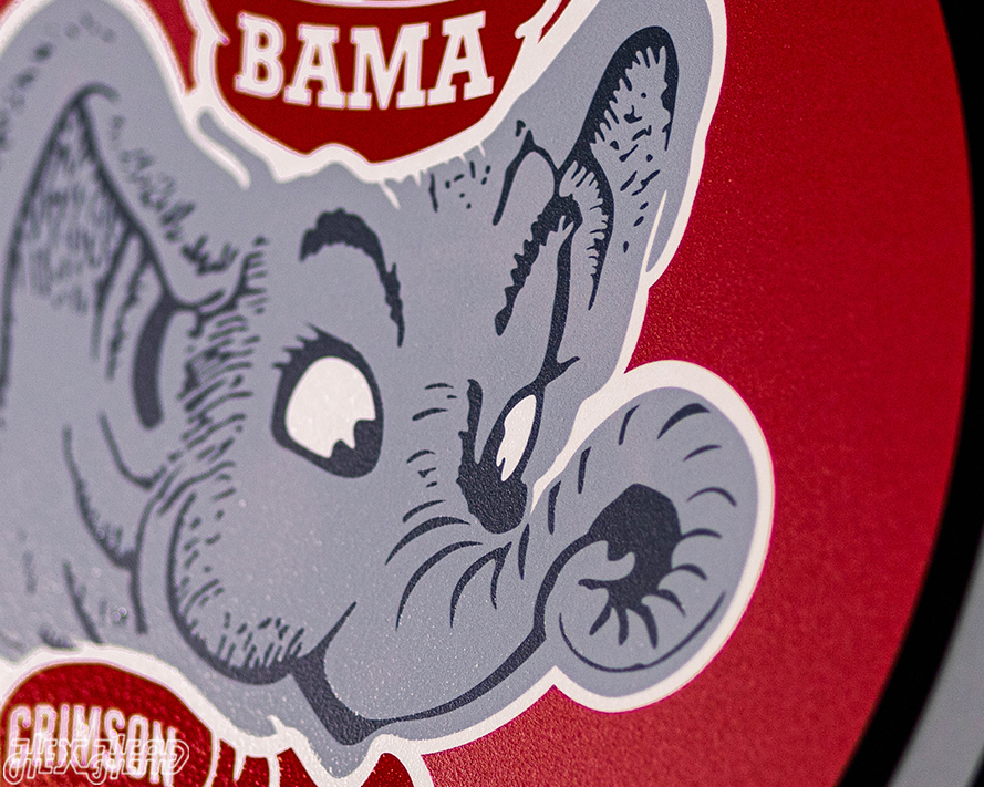 VARSITY Collection- SINGLE Layer Alabama Crimson Tide Metal Wall Art