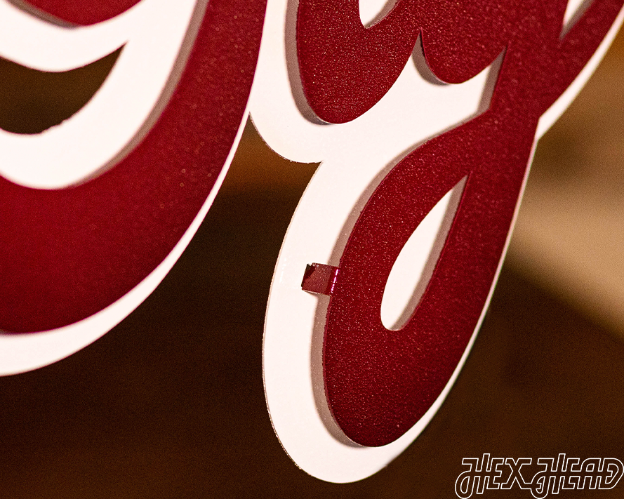 Texas A&M "Gig'Em" Script 3D Vintage Wall Art