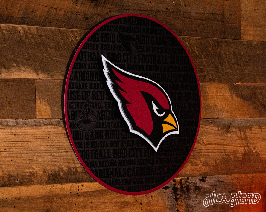 Arizona Cardinals CRAFT SERIES  3D Embossed Metal Wall Art